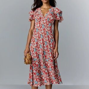 Polo Ralph Lauren Floral-Print Silk Dress